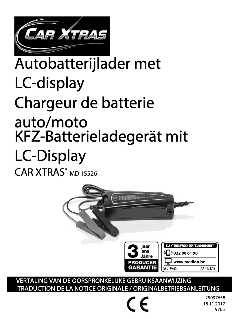 Page 1 de la notice Manuel utilisateur Medion MD 15526