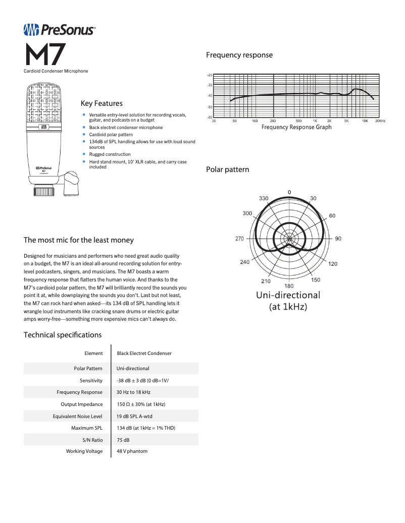 Image de la première page du manuel de l'appareil M7