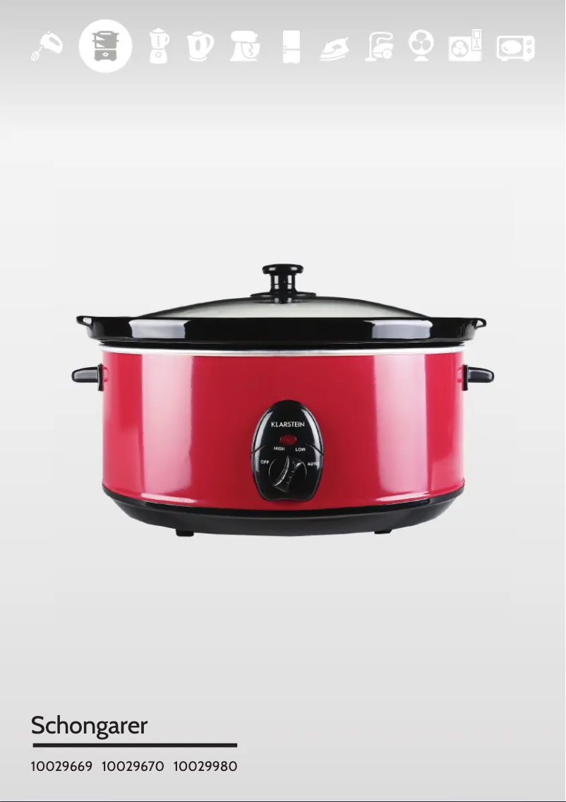 Page 1 de la notice Manuel utilisateur Klarstein 10029980