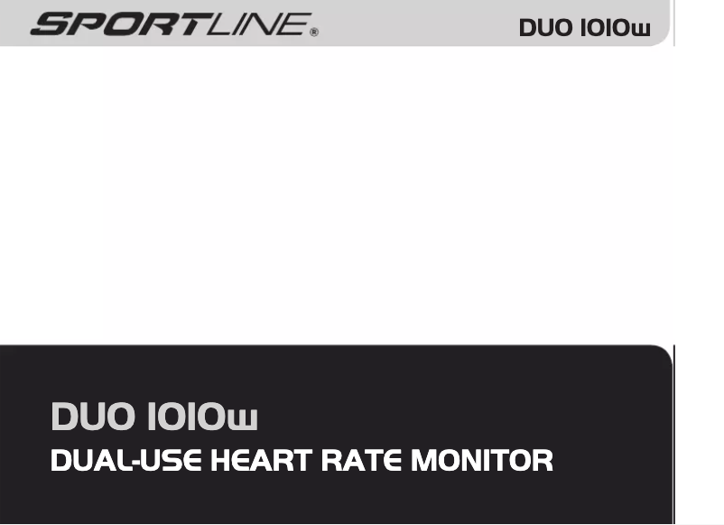 Page n°1 - Manuel utilisateur Sportline Duo 1010