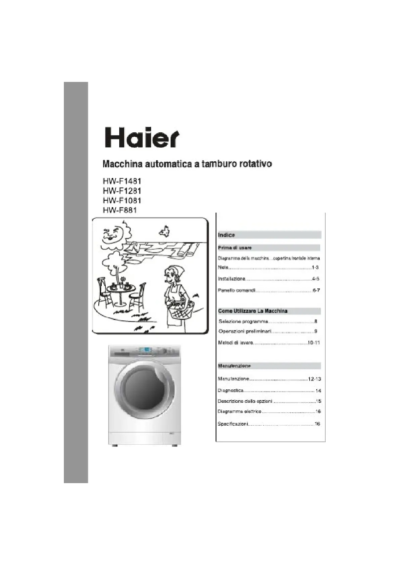 Page n°1 - Manuel utilisateur Haier HW-F1081