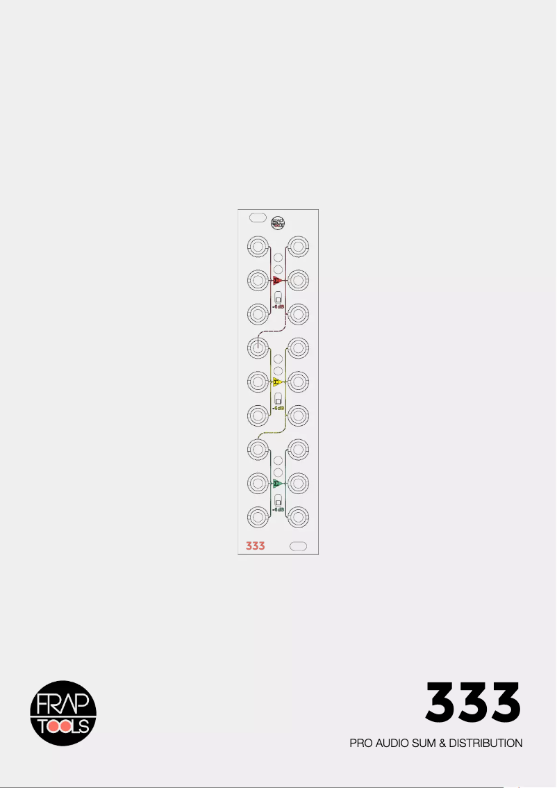 Página 1 del manual Manual de usuario Frap Tools 333