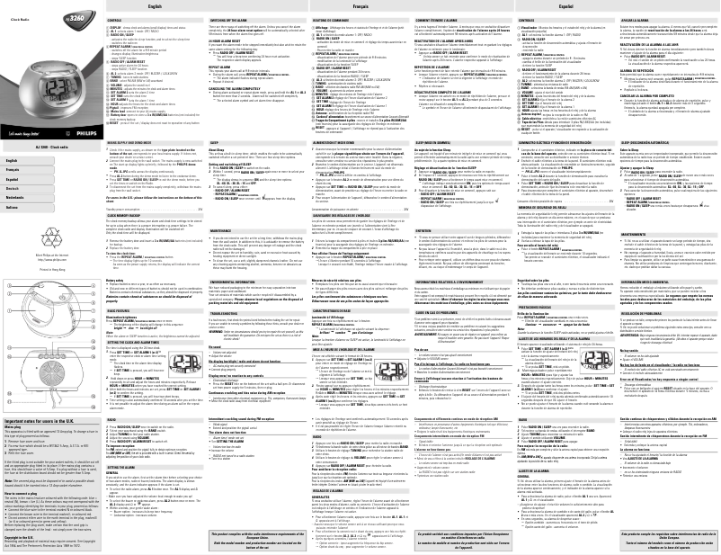 Image de la première page du manuel de l'appareil AJ3260