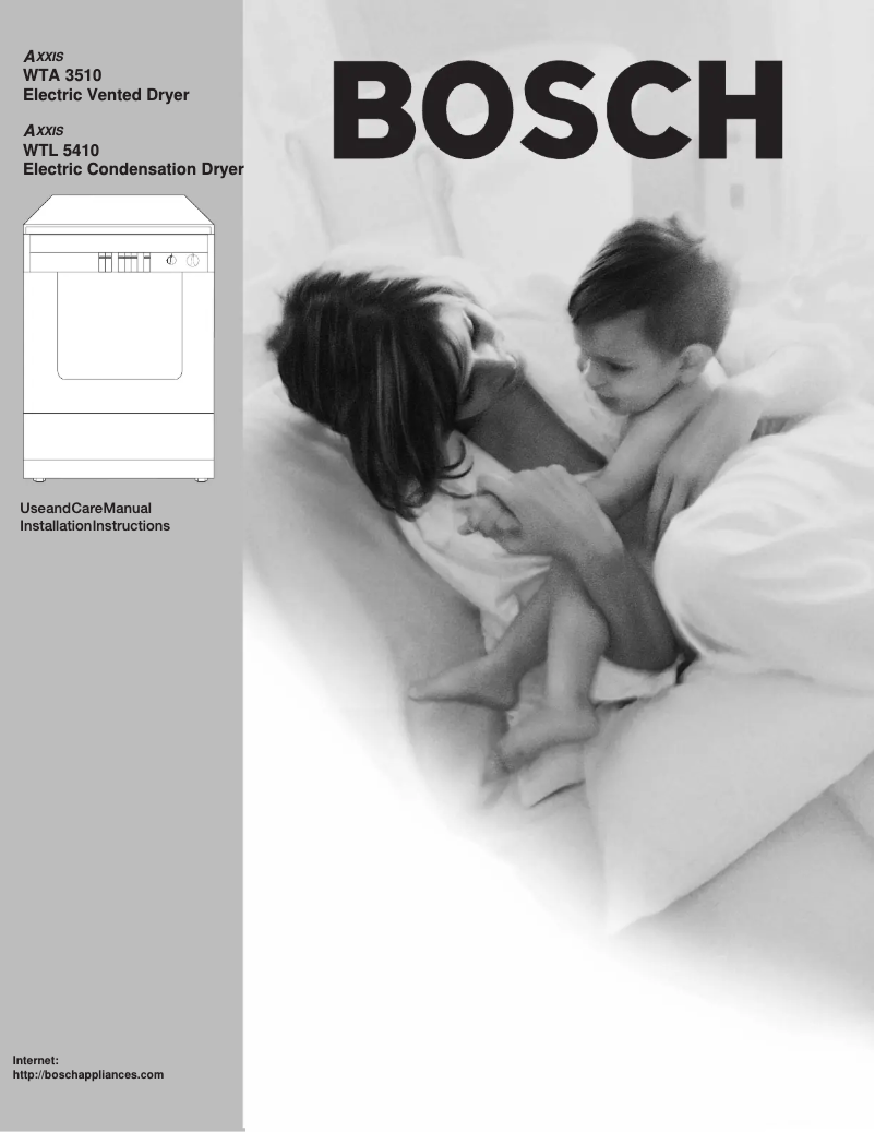 Page 1 de la notice Manuel utilisateur Bosch WTL5400