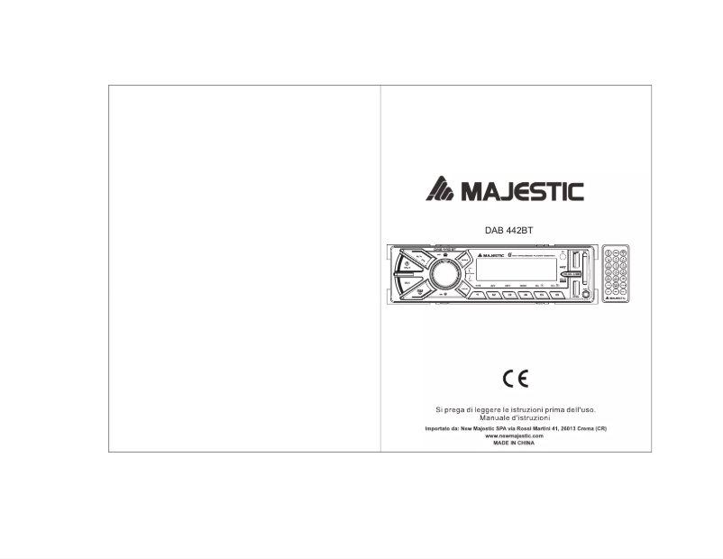 Page n°1 - Manuel utilisateur Majestic DAB-442 BT