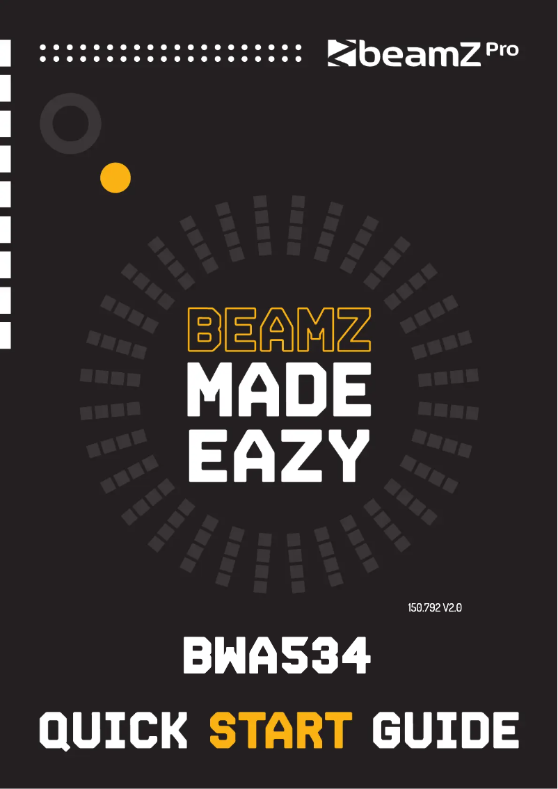Page 1 de la notice Guide de démarrage rapide BeamZ BWA534
