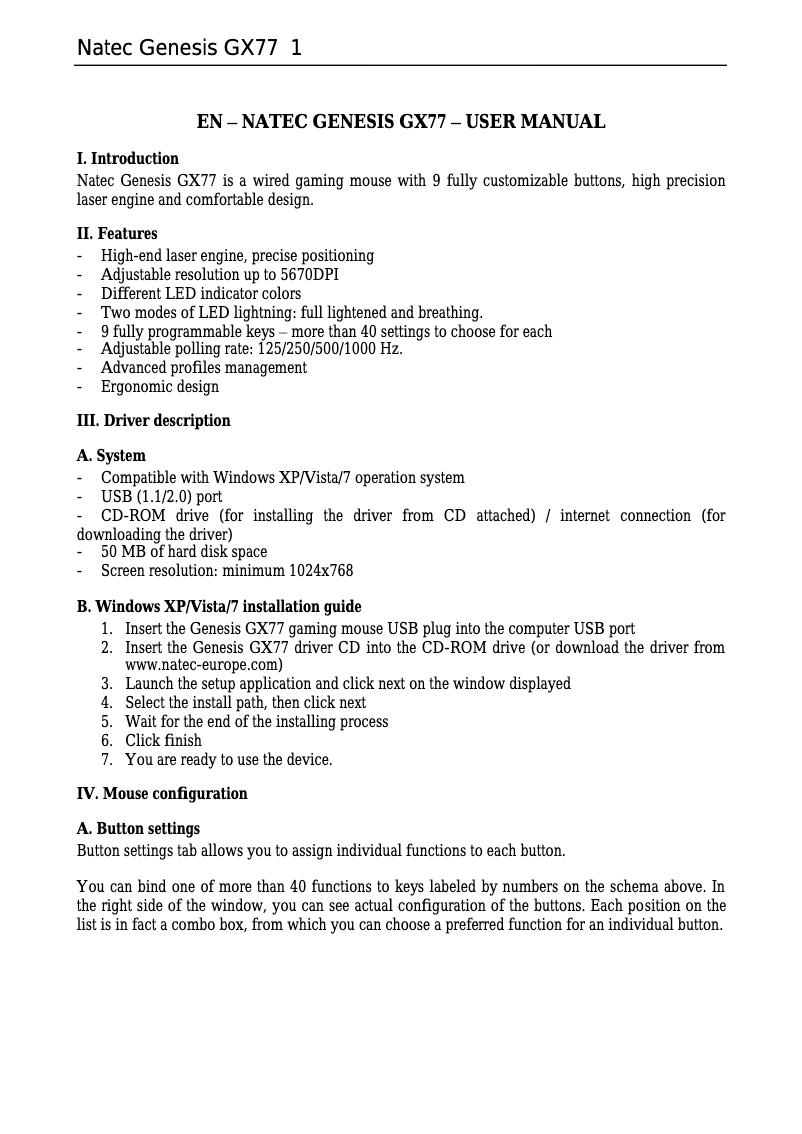 Image de la première page du manuel de l'appareil GX77