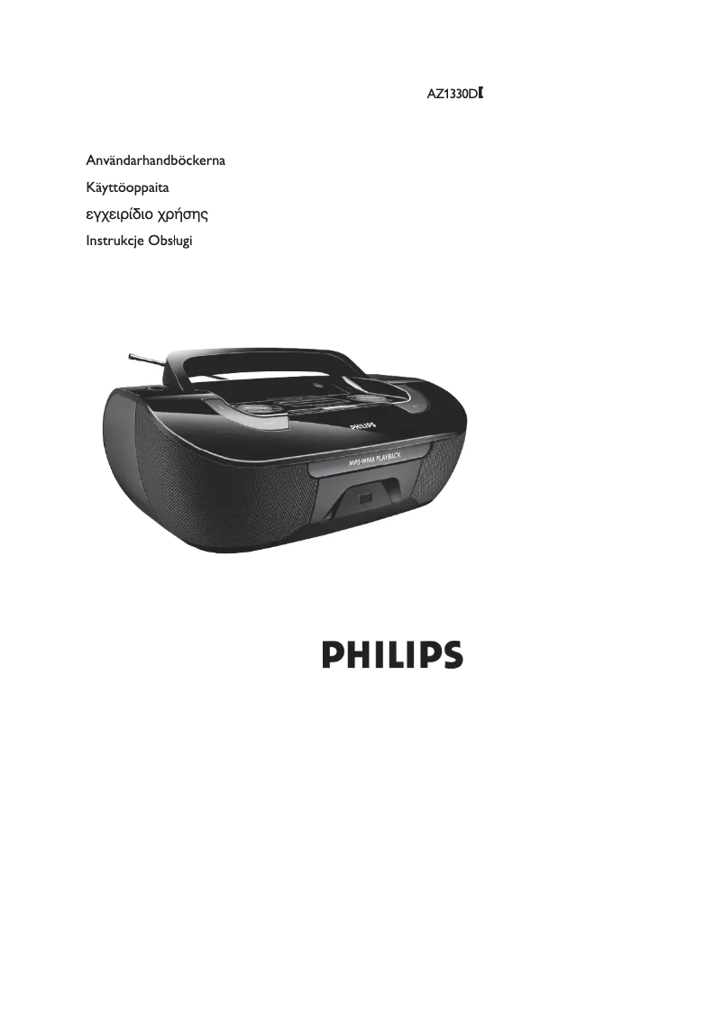 Page 1 de la notice Manuel utilisateur Philips AZ1330D
