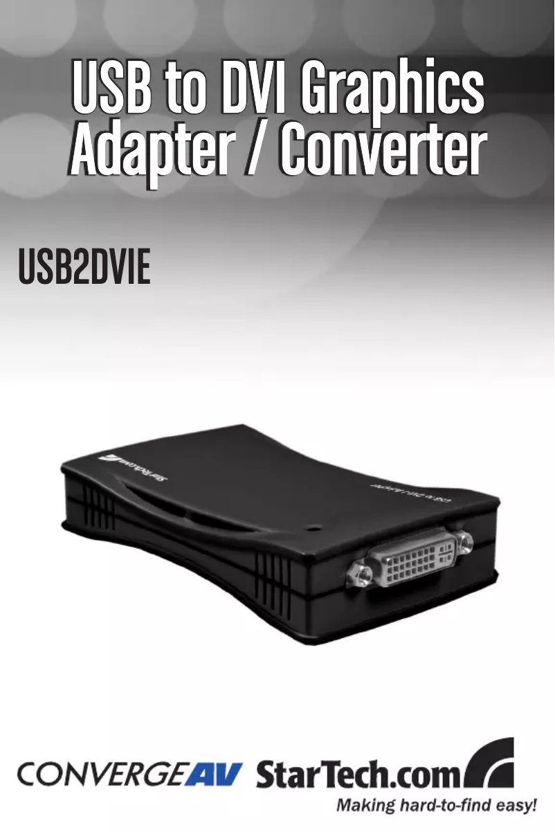 Image de la première page du manuel de l'appareil USB2DVIE