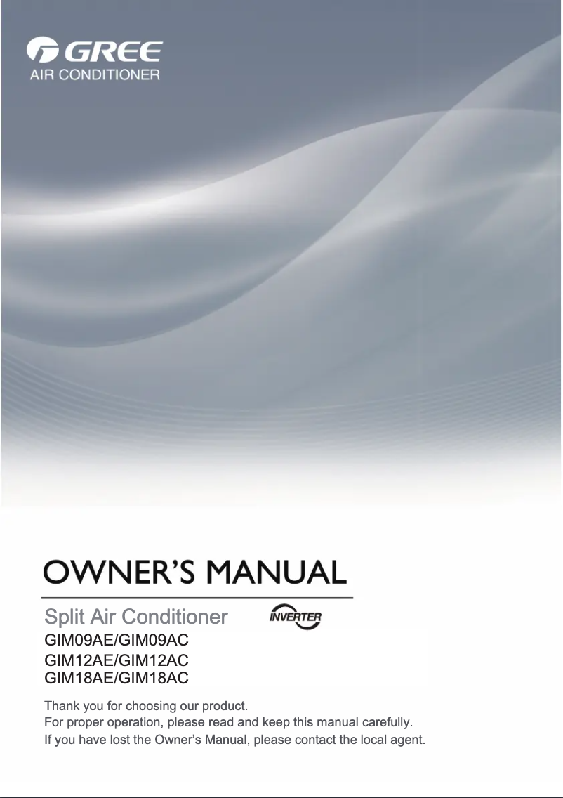 Imagen de la primera página del manual del dispositivo GIM18A