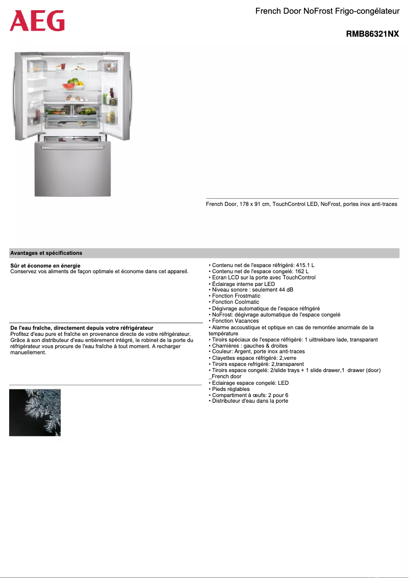 Image de la première page du manuel de l'appareil RMB86321NX