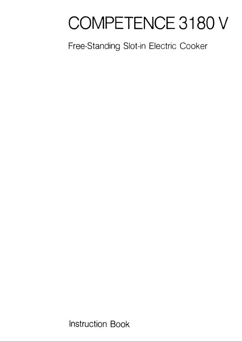 Page n°1 - Manuel utilisateur AEG Competence 3180 V W