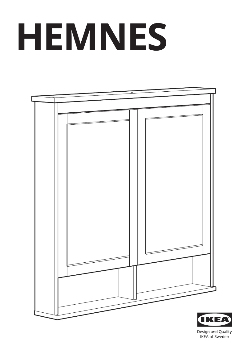 Page 1 de la notice Manuel utilisateur Ikea HEMNES 903.489.87