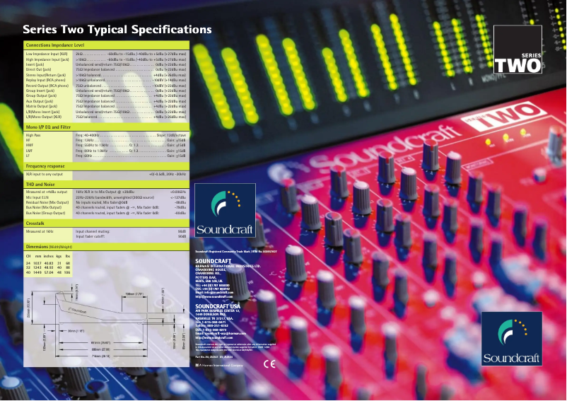 Page n°1 - Manuel utilisateur Soundcraft Series TWO