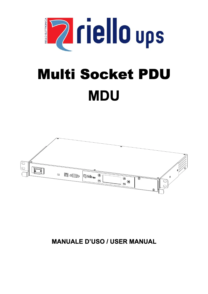 Page n°1 - Manuel utilisateur Riello MDU