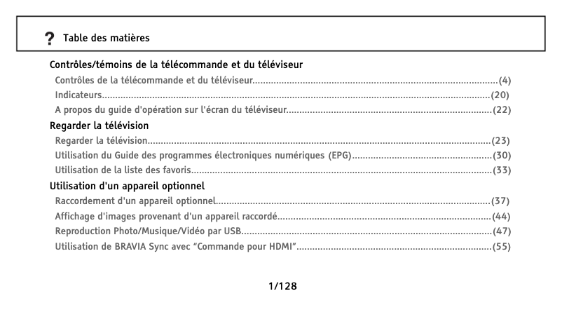 Image de la première page du manuel de l'appareil KDL-32V5810