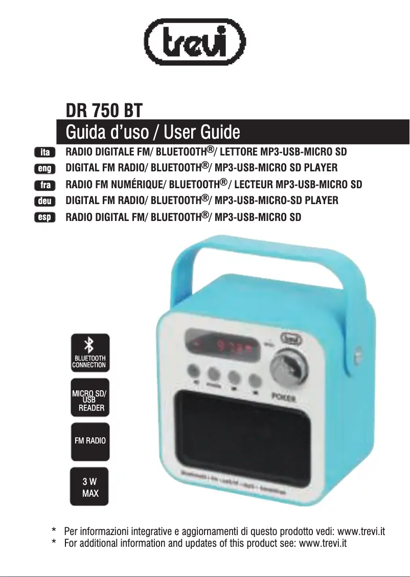 Page n°1 - Manuel utilisateur Trevi DR 750 BT