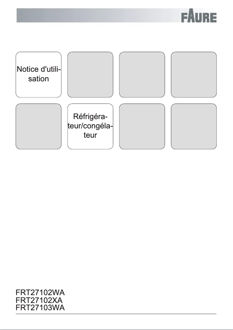 Page 1 de la notice Manuel utilisateur Faure FRT27102WA