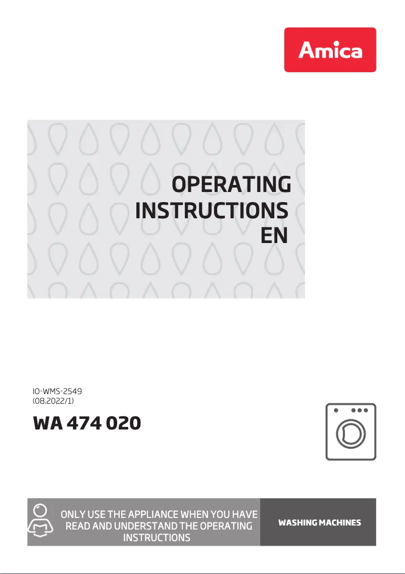 Image de la première page du manuel de l'appareil WA 474 020