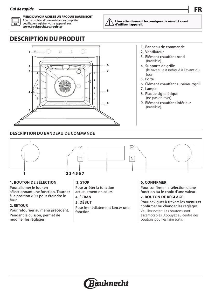 Image de la première page du manuel de l'appareil BIK7 CP8VS PT