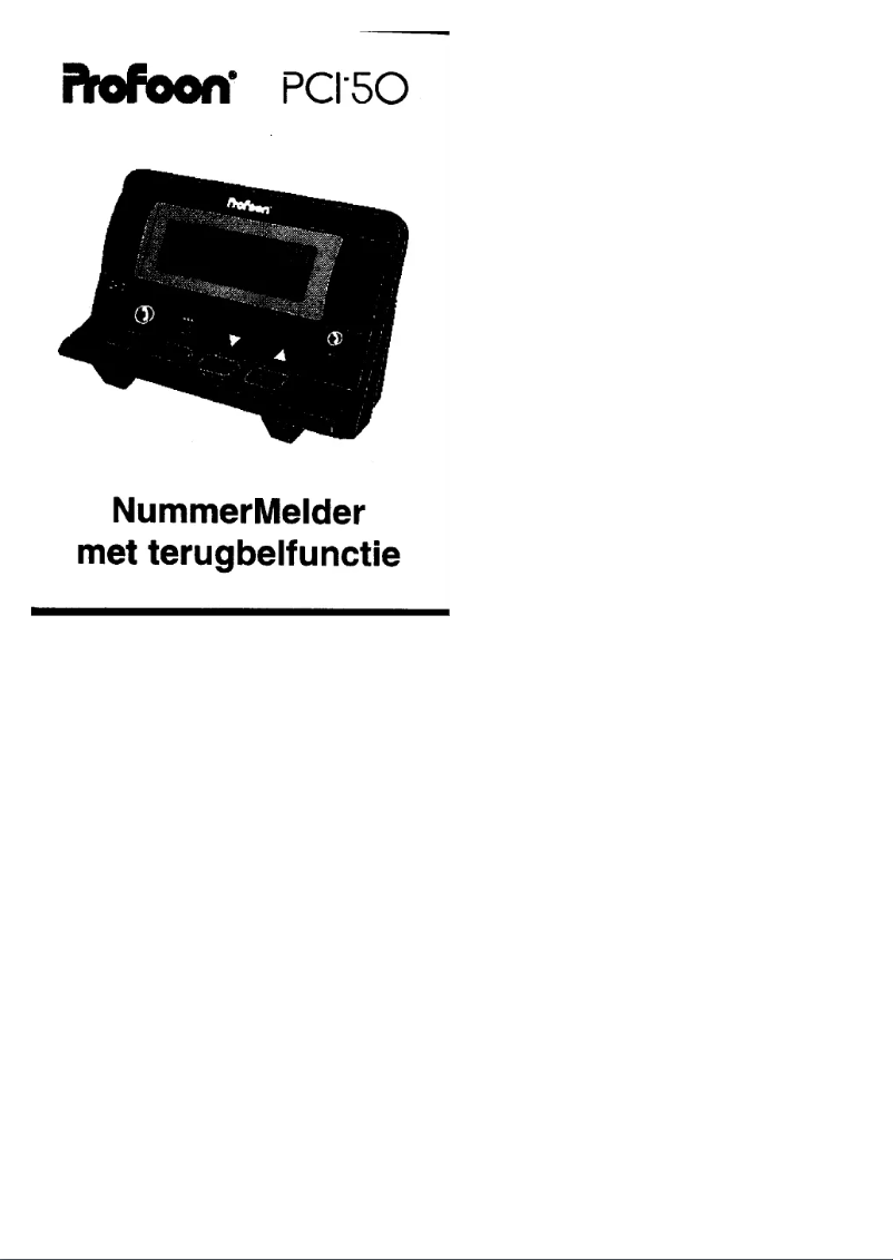 Image de la première page du manuel de l'appareil PCI50