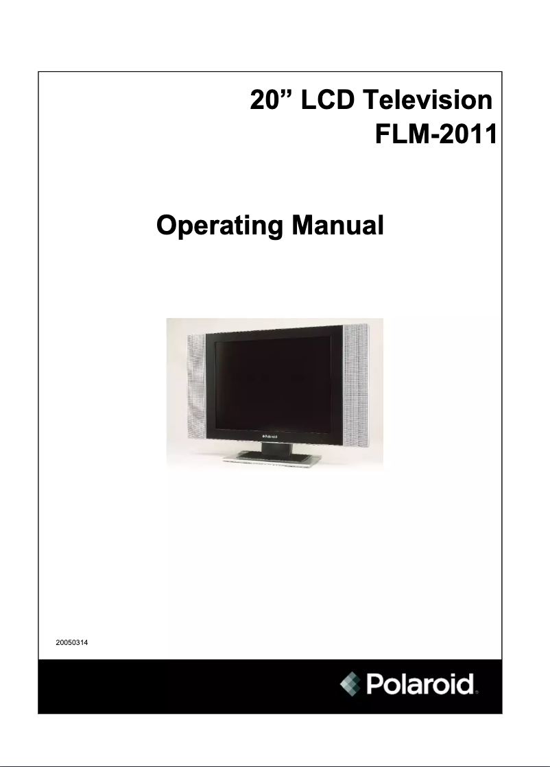 Page 1 de la notice Manuel utilisateur Polaroid FLM-2011