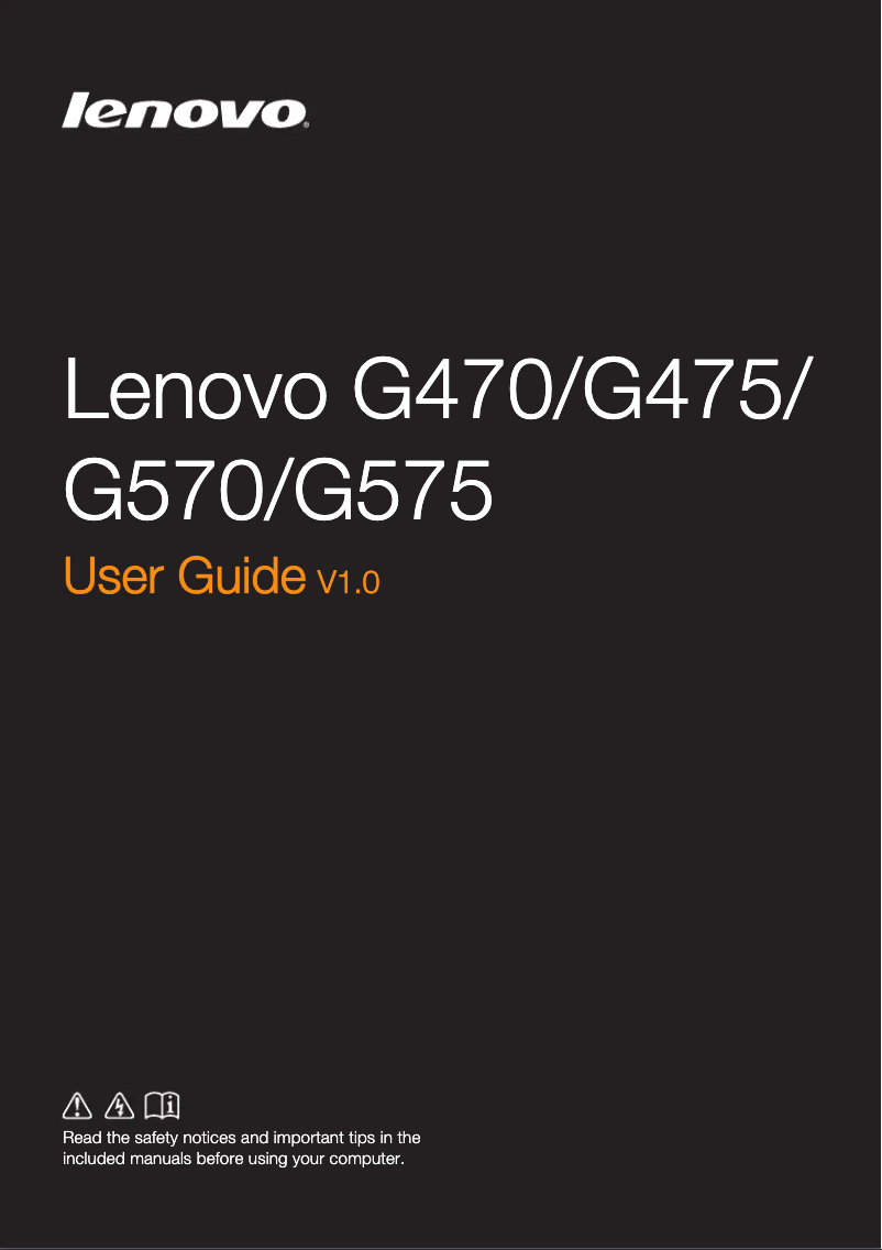 Page 1 de la notice Manuel utilisateur Lenovo IdeaPad G570