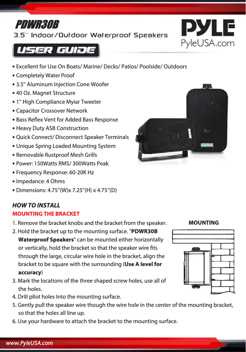 Image de la première page du manuel de l'appareil PDWR30