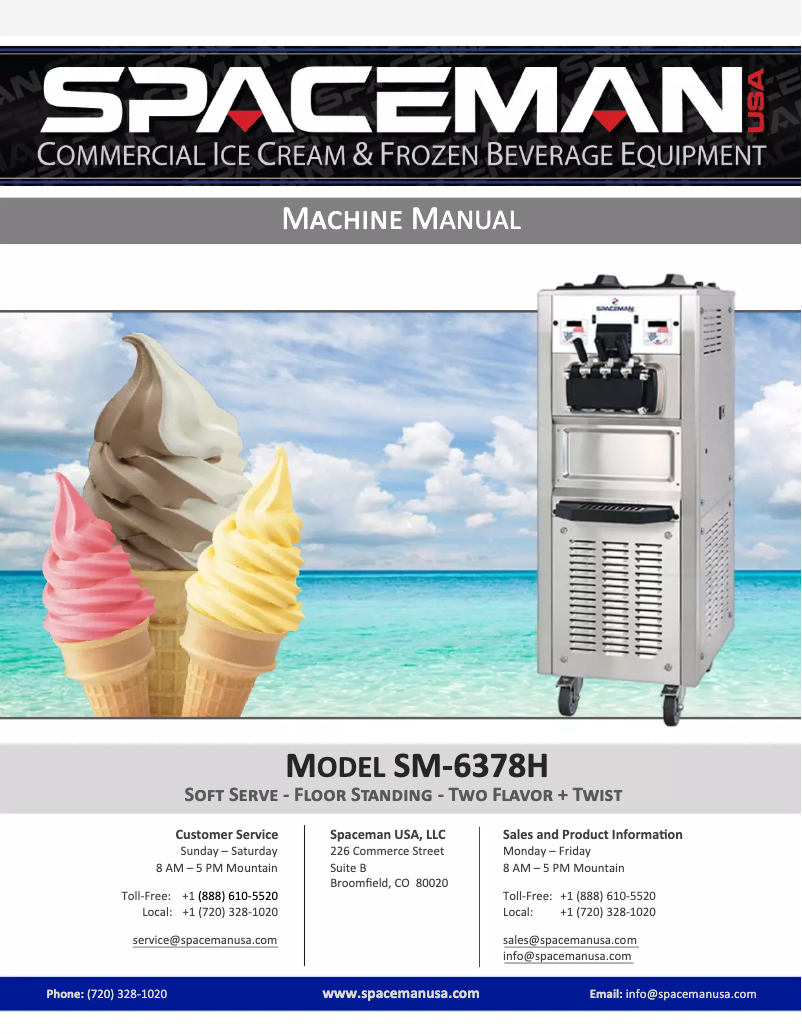 Page n°1 - Manuel utilisateur Spaceman 6378