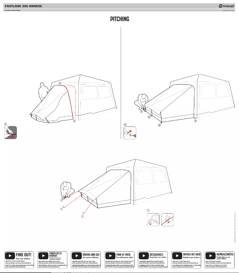 Page 1 de la notice Manuel utilisateur Outwell Fastlane 300 Annexe
