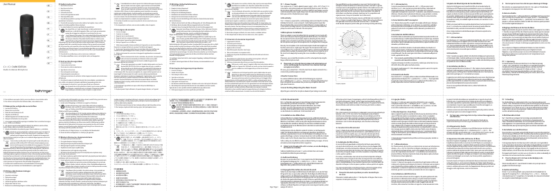 Page n°1 - Manuel utilisateur Behringer C-1