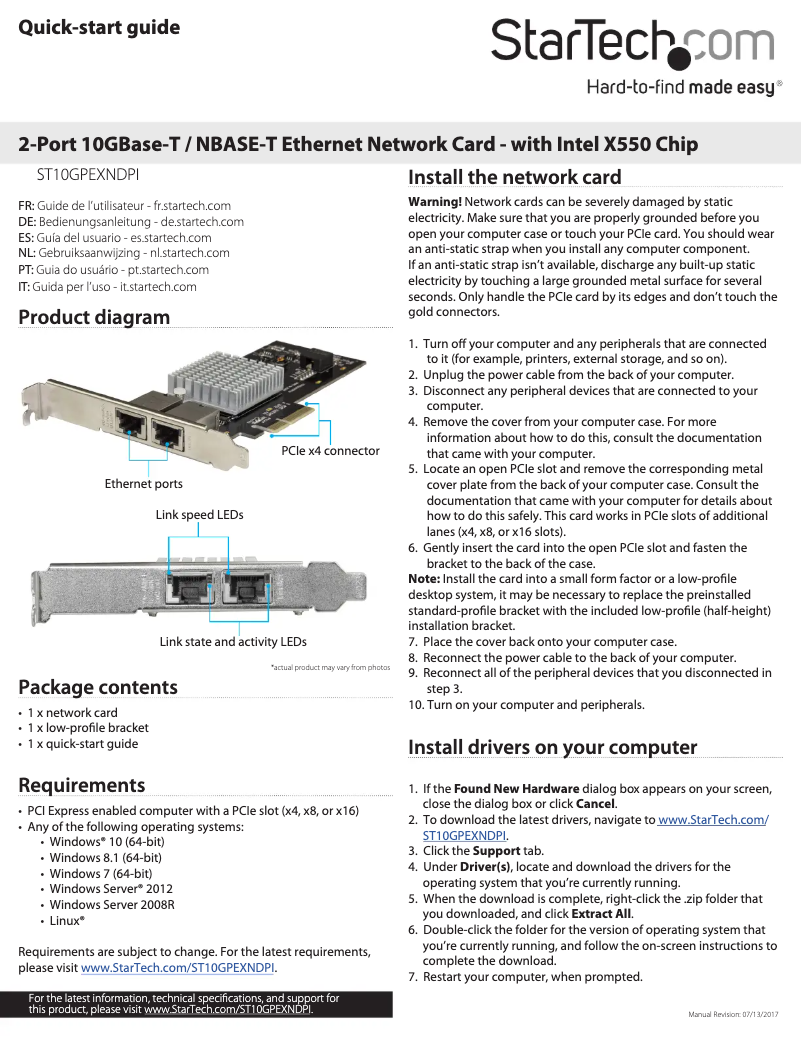 Image de la première page du manuel de l'appareil ST10GPEXNDPI
