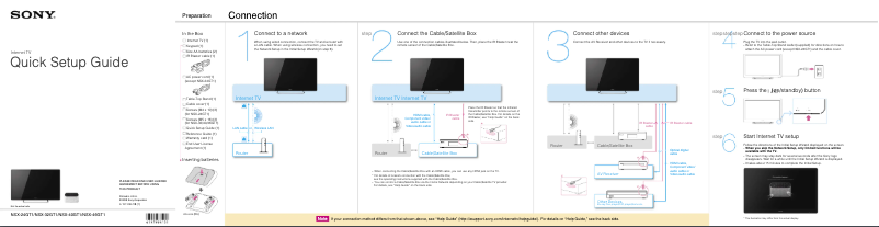 Page 1 de la notice Guide d'installation Sony NSX-32GT1