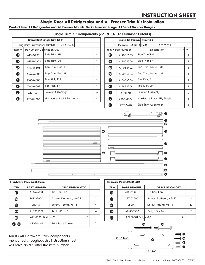 Page n°1 - Manuel utilisateur Frigidaire TRMKTEZ2LV79