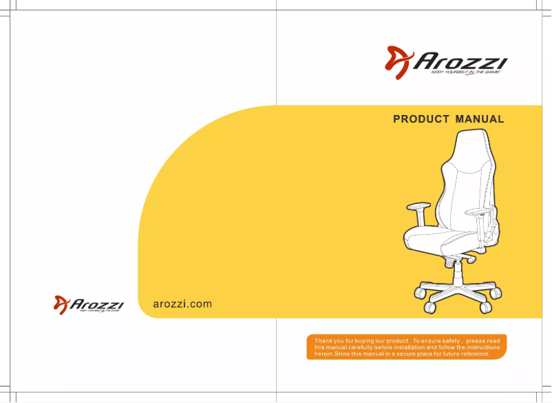 Page 1 de la notice Manuel utilisateur Arozzi Vernazza