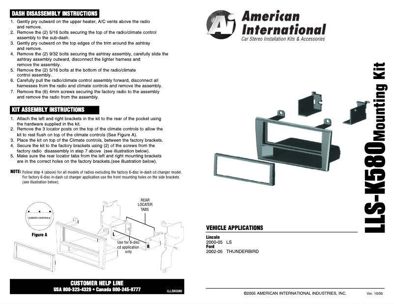 Page n°1 - Manuel utilisateur American International LLSK580