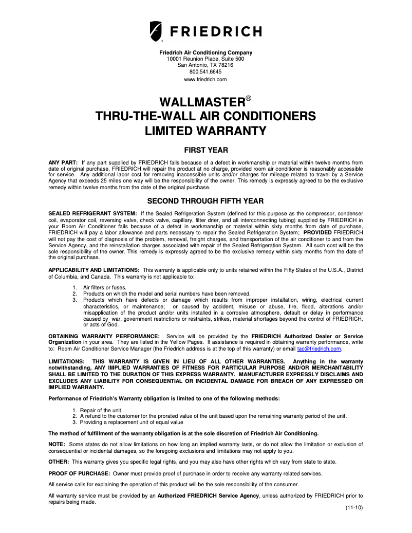 Image de la première page du manuel de l'appareil WET12A33A