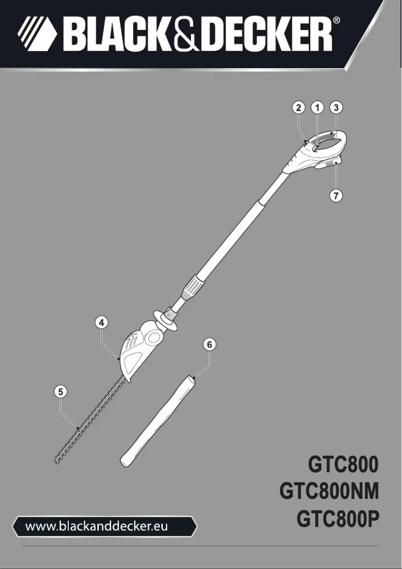 Page 1 de la notice Manuel utilisateur Black & Decker GTC800P