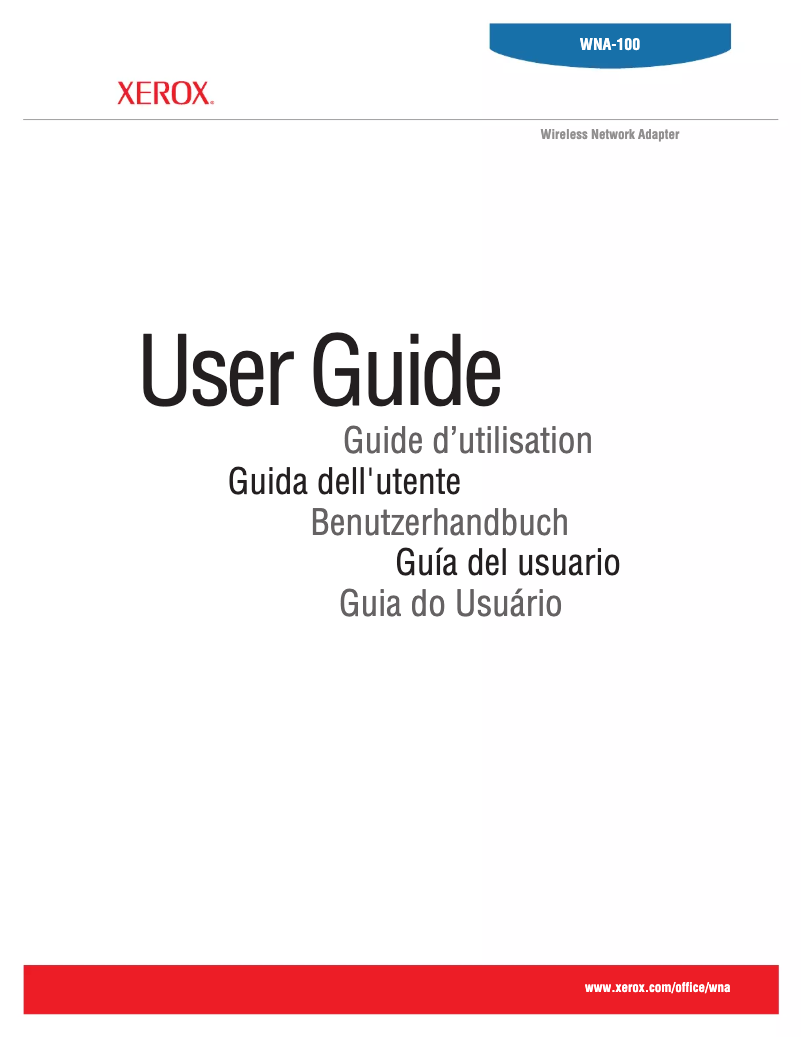 Página 1 del manual Manual de usuario Xerox Wireless Network Adapter