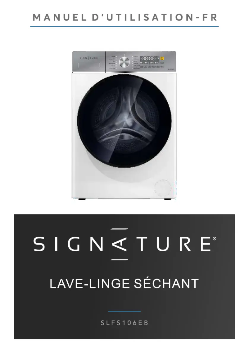 Page 1 de la notice Manuel utilisateur Signature SLFS106EB