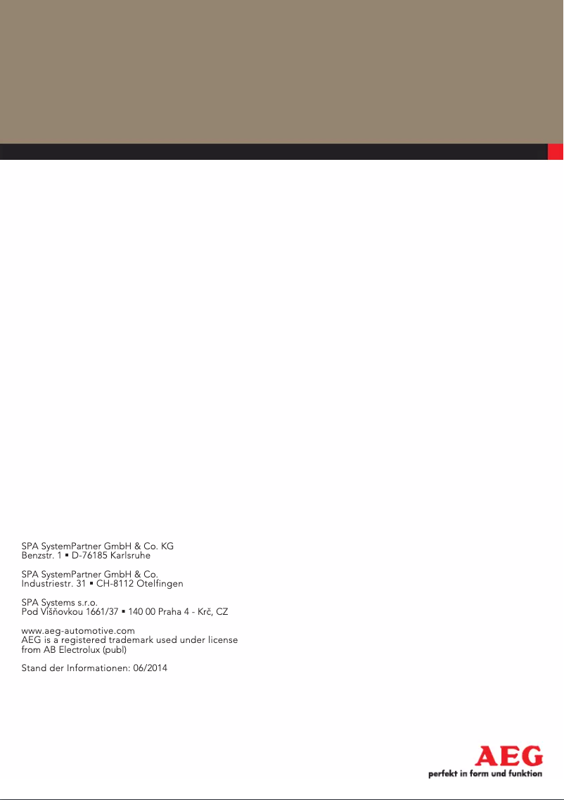Page n°1 - Manuel utilisateur AEG LS 18