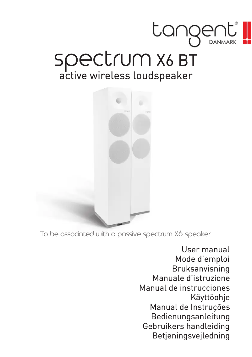Imagen de la primera página del manual del dispositivo Spectrum X6 BT