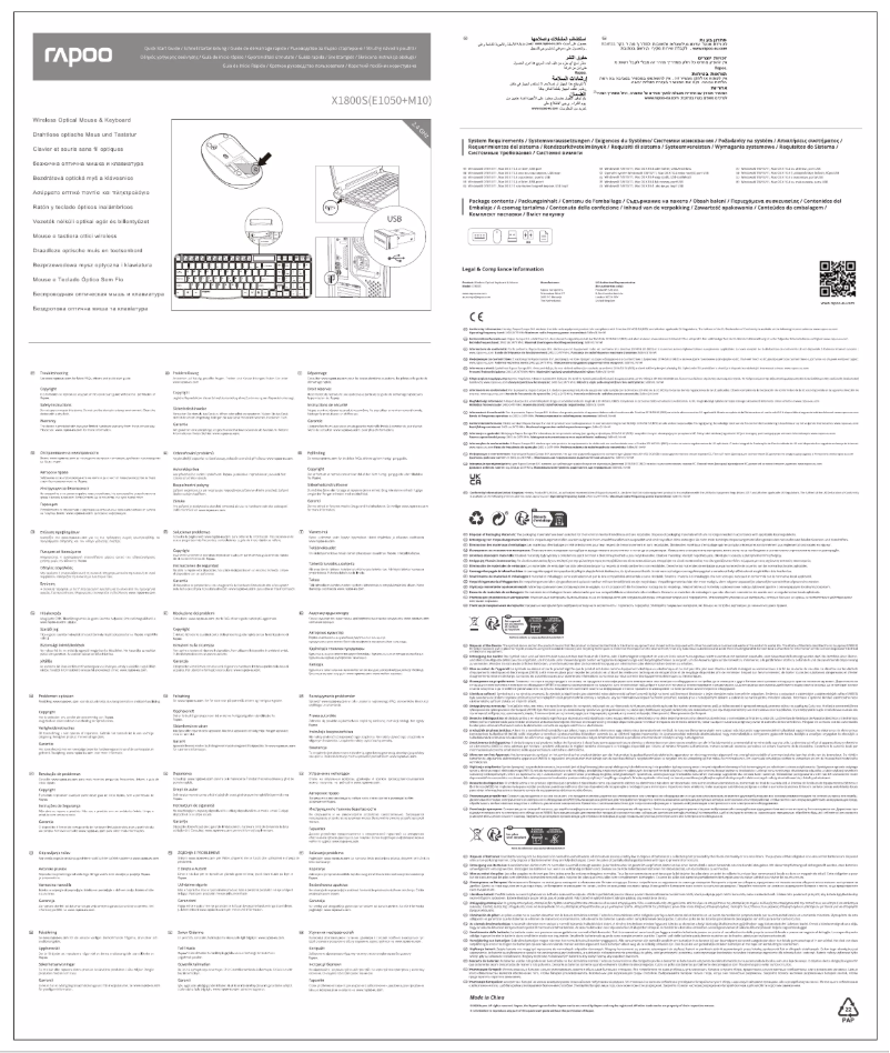 Image de la première page du manuel de l'appareil X1800S
