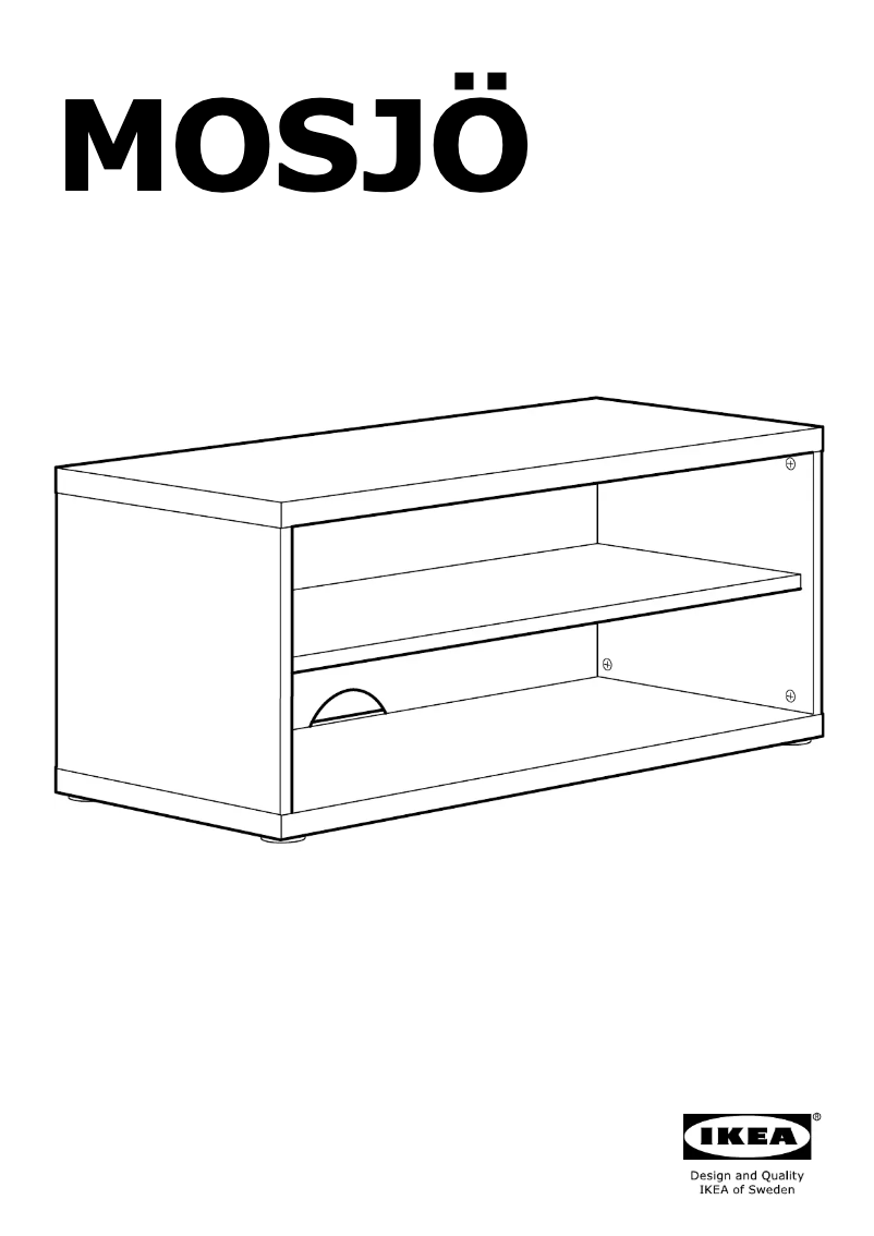 Page 1 de la notice Instructions / montage Ikea MOSJO
