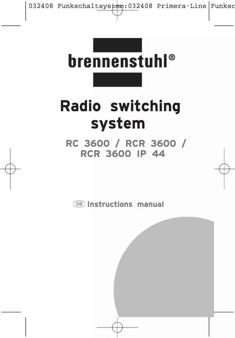 Página 1 del manual Manual de usuario Brennenstuhl RCR 3600