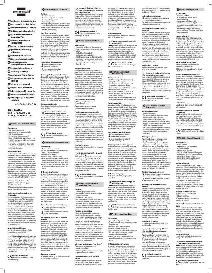 Page 1 de la notice Manuel utilisateur Brennenstuhl hugo! 19.500
