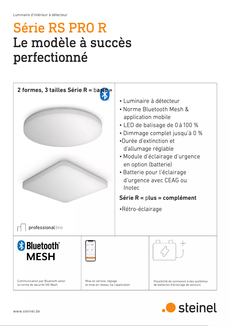 Page 1 de la notice Brochure Steinel RS PRO R20 Plus SC