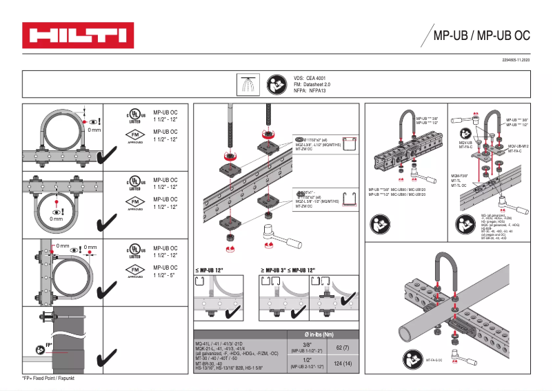 Page n°1 - Manuel utilisateur Hilti MP-UB OC