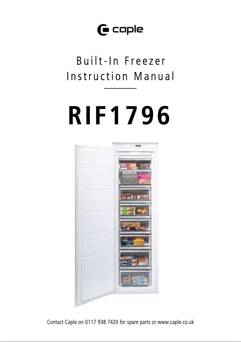 Page 1 de la notice Manuel utilisateur Caple RIF1796