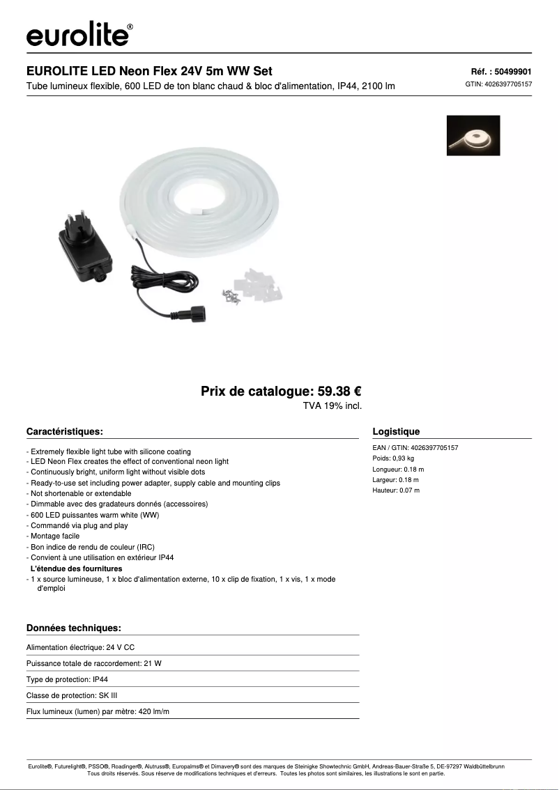 Image de la première page du manuel de l'appareil LED Neon Flex